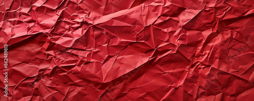 Wallpaper Mural An abstract close-up of red crumpled and creased paper, creating a rich and textured background Torontodigital.ca