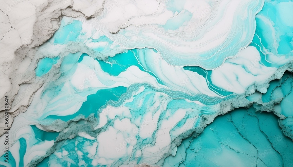 Soft Marble: Pastel Blue, White, and Turquoise Surface Soft Marble: Pastel Blue, White, and Turquoise Surface
