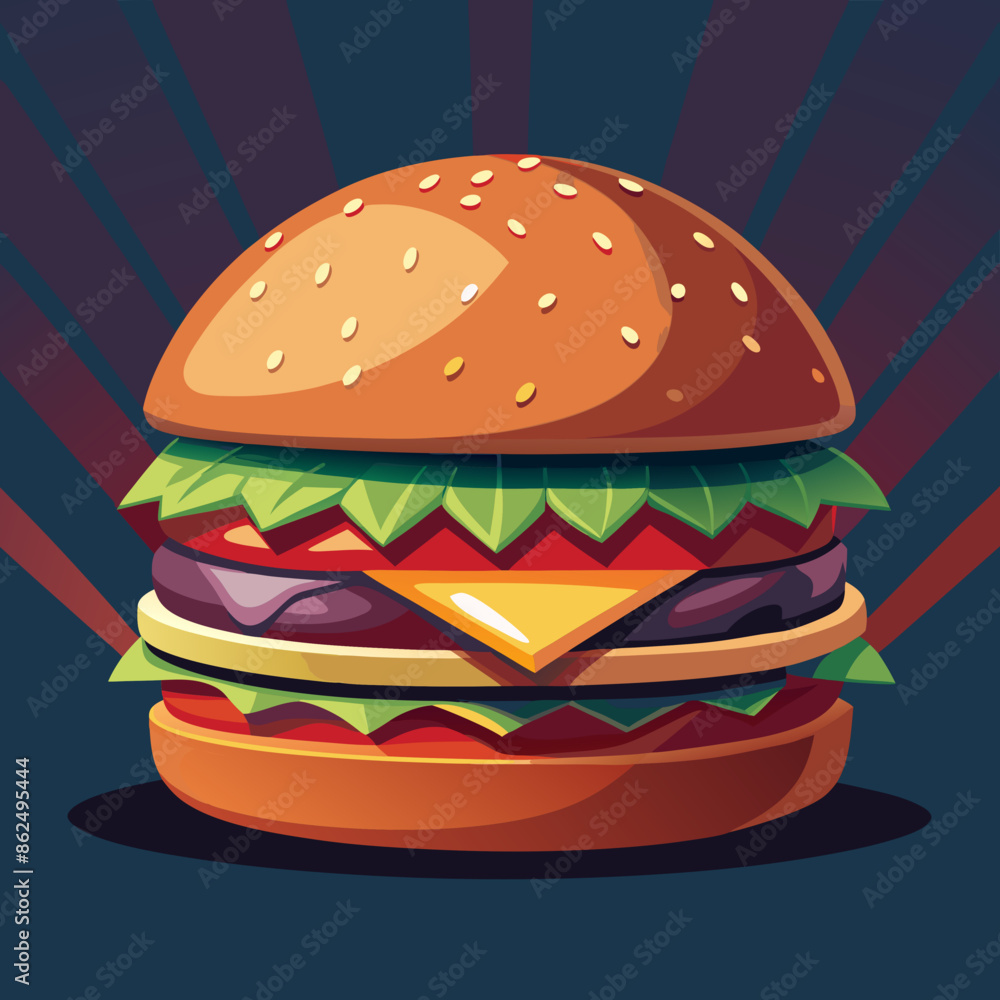 vector illustration of hamburger vector illustration of hamburger