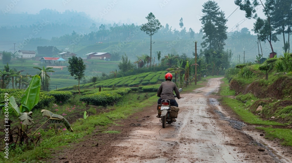 A peaceful ride through the tea fields away from the hustle and bustle of the city. A peaceful ride through the tea fields away from the hustle and bustle of the city.