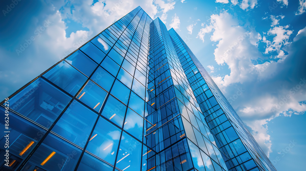 Modern architectural glass facade Modern architectural glass facade