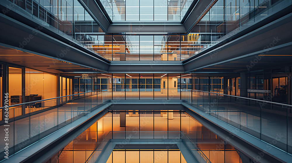 Modern architectural glass facade Modern architectural glass facade