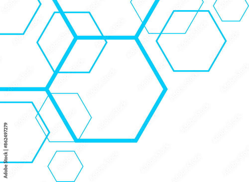 Hexagon Outline Corner Element Hexagon Outline Corner Element
