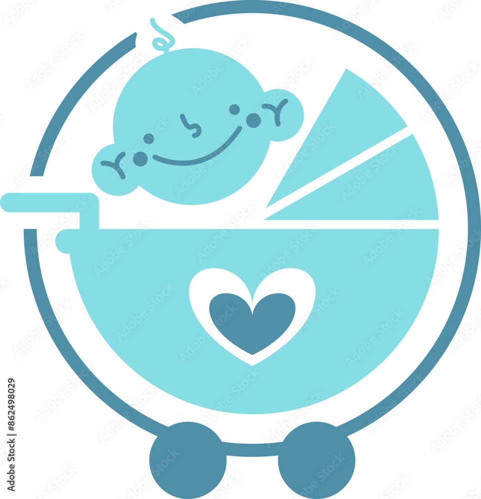 Fototapeta premium Baby Logo Icon Element