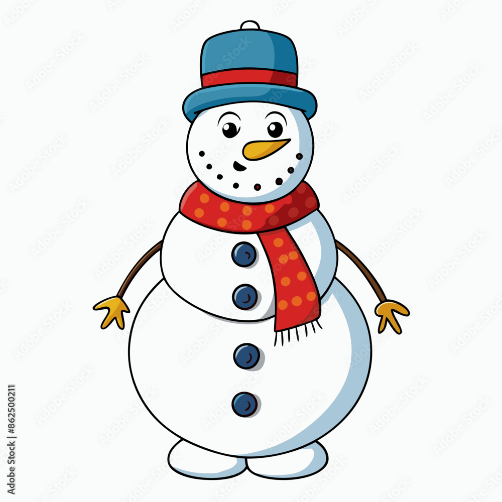 vector illustration of snowman vector illustration of snowman