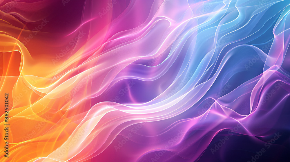 Abstract colorful background with flowing lines and curves, vibrant colors, soft lighting, and a sense of movement. Abstract design wallpaper for artistic expression or creative projects. The design f Abstract colorful background with flowing lines and curves, vibrant colors, soft lighting, and a sense of movement. Abstract design wallpaper for artistic expression or creative projects. The design f