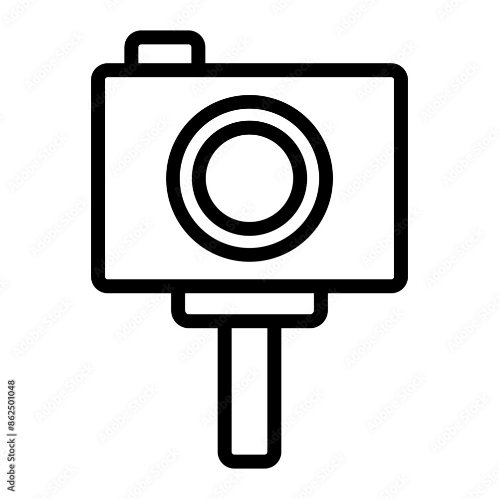 Hand Camera Vector Line Icon Design Hand Camera Vector Line Icon Design