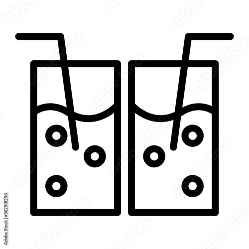 Drinks Vector Line Icon Design