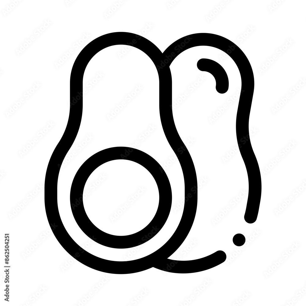 Obraz premium avocado line icon