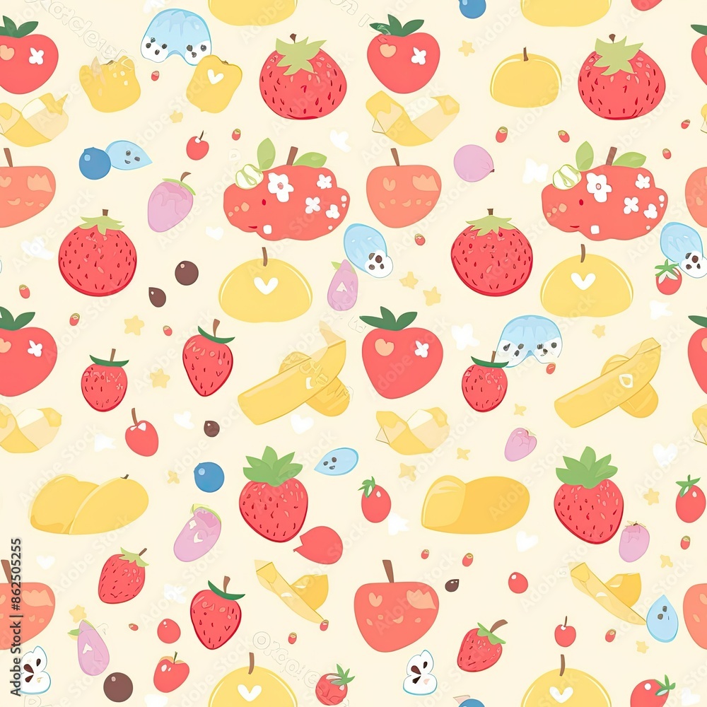 Fruit assorted, seamless pattern, texture, background. Fruit assorted, seamless pattern, texture, background.