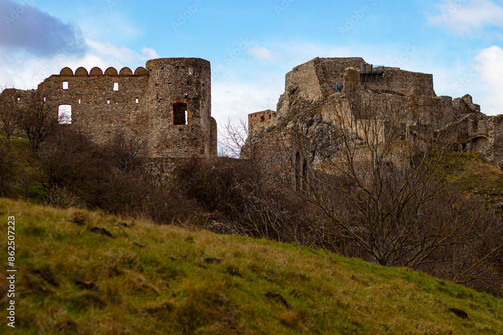 Devín Castle is located 12 km from the historical centre of Bratislava and within the borders of the village of Devín. It is is one of the largest and oldest castles in Slovakia. Devín Castle is located 12 km from the historical centre of Bratislava and within the borders of the village of Devín. It is is one of the largest and oldest castles in Slovakia.