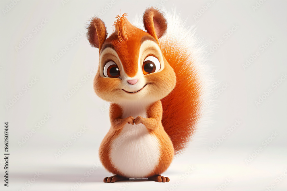 a cartoon squirrel with a white background a cartoon squirrel with a white background