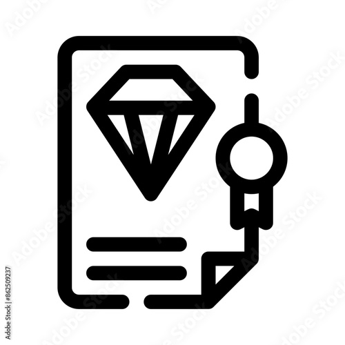 certificate line icon