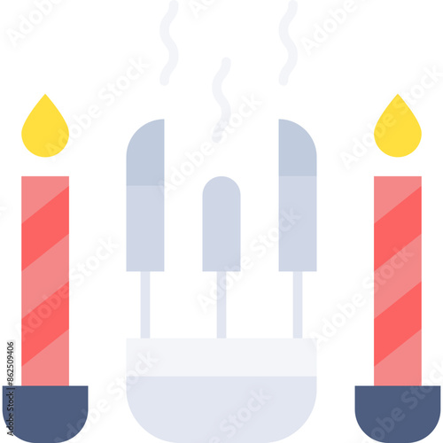 joss, chinese, incense, candle, buddhism Icon