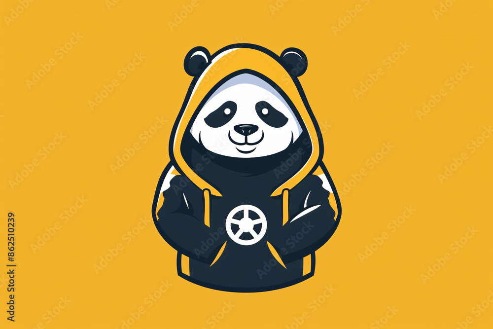 a cartoon panda wearing a hoodie a cartoon panda wearing a hoodie