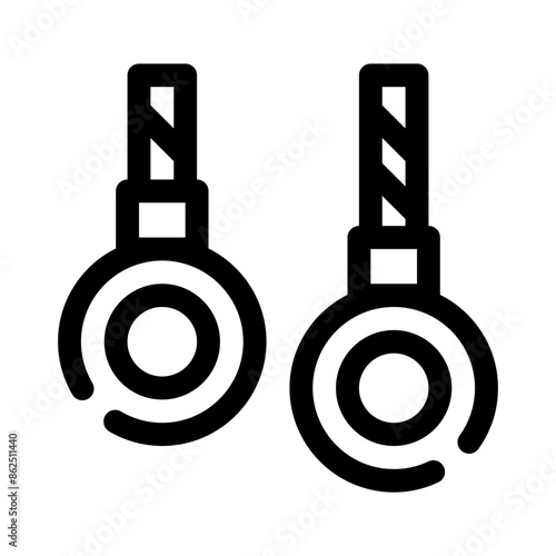 gymnastic rings line icon