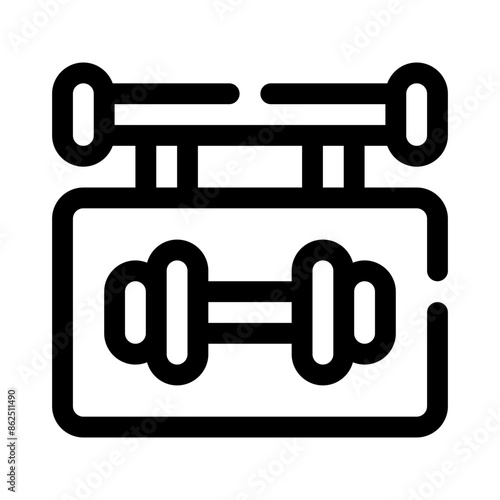 signboard line icon