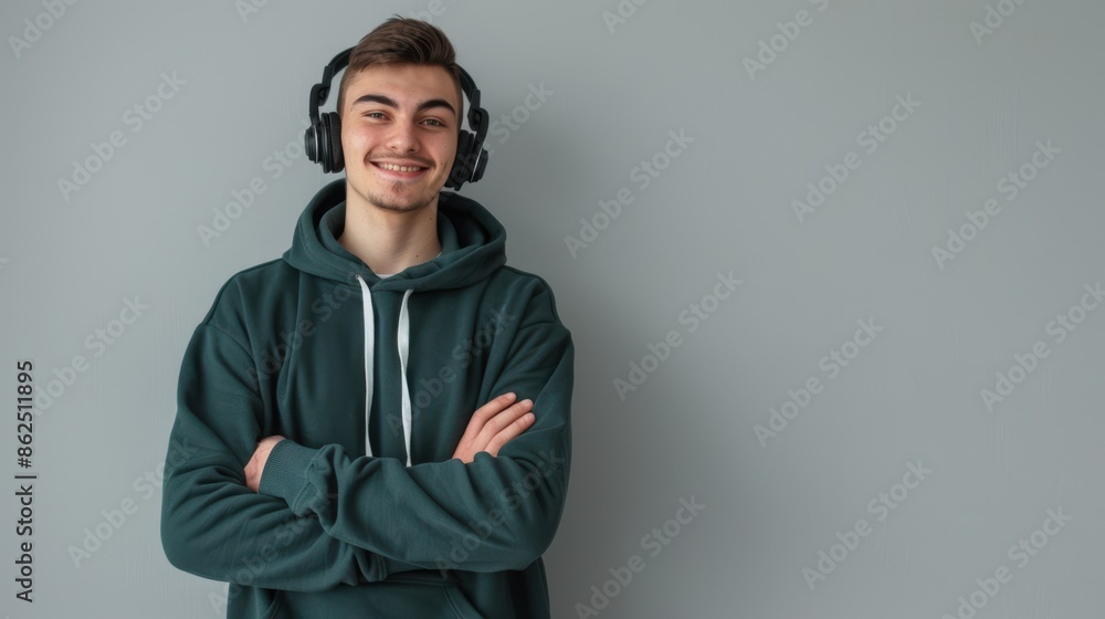 Obraz premium The man in green hoodie
