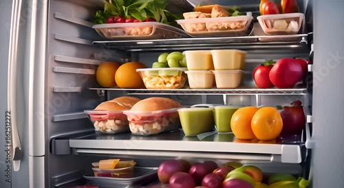 Wallpaper Mural The refrigerator contains fresh fruit. Healthy food Torontodigital.ca