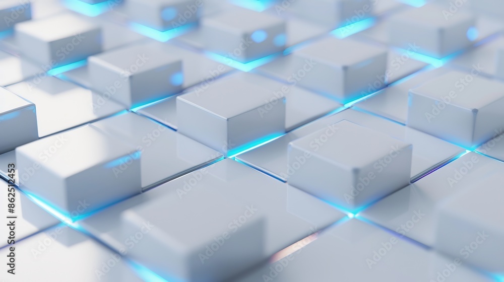 3D White Abstract Blocks with Blue Edges on White Background: Minimalistic and Modern 2D Flat Design in High Resolution 3D White Abstract Blocks with Blue Edges on White Background: Minimalistic and Modern 2D Flat Design in High Resolution