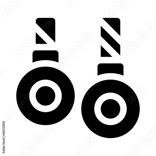 gymnastic rings glyph icon