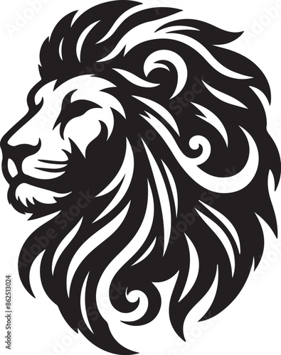 Wallpaper Mural Lion head vector image front view on whit background. Torontodigital.ca