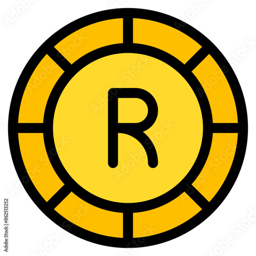 rand, coin, currency, money, cash Icon