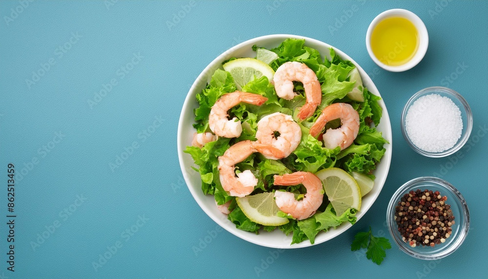 Italian caesar salad with shrimp Italian caesar salad with shrimp