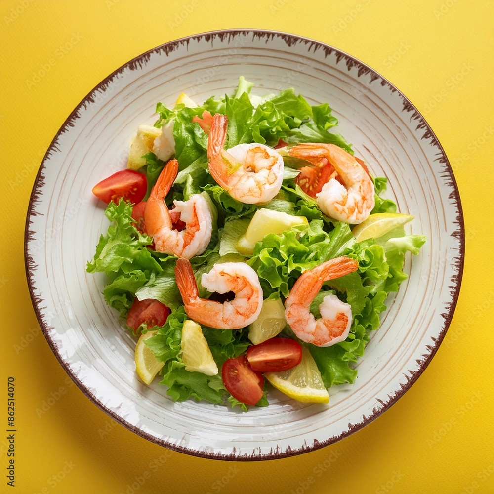 Italian caesar salad with shrimp Italian caesar salad with shrimp