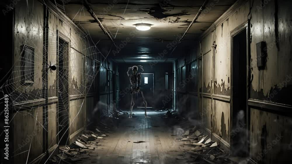 Scary Hallway Shrouded in Darkness and Mystery Scary Hallway Shrouded in Darkness and Mystery