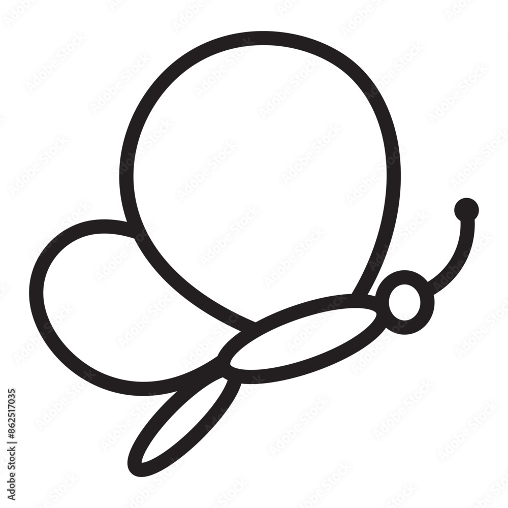 Butterfly Vector Line Icon Design Butterfly Vector Line Icon Design