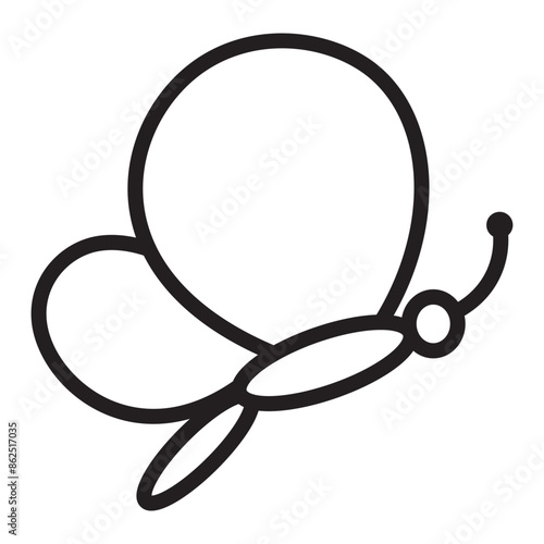 Butterfly Vector Line Icon Design