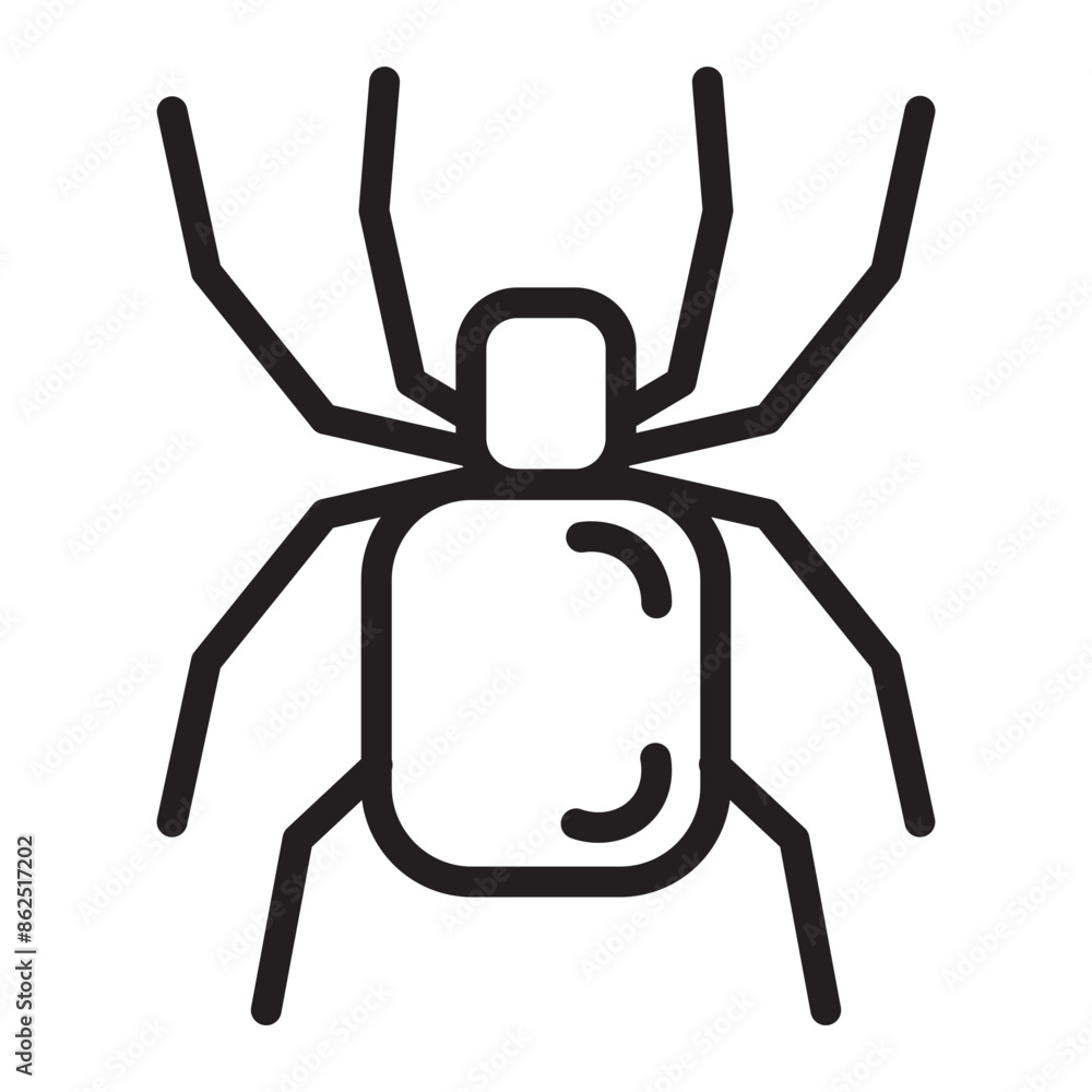 Tarantula Vector Line Icon Design Tarantula Vector Line Icon Design