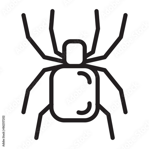 Tarantula Vector Line Icon Design