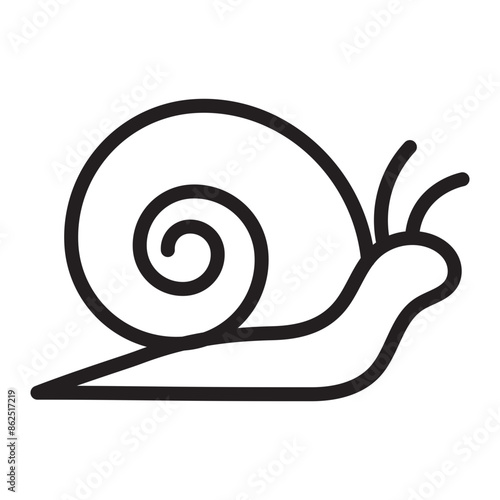 Snail Vector Line Icon Design
