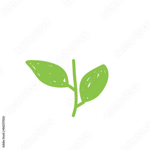 doodle child drawing leaf