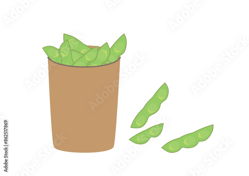 コップに入った枝豆