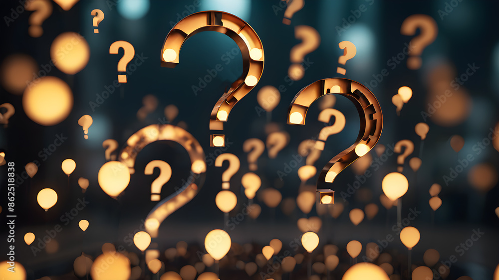 Question marks. Problems to solve concept., AI generated image, ai. AI ...