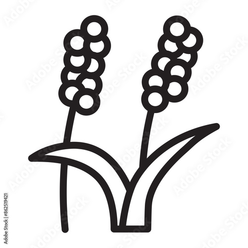 Millet Vector Line Icon Design