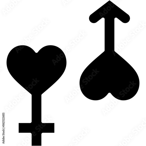 gender, male female, heart , love and romance, miscellaneous, valentines day, valentine Icon