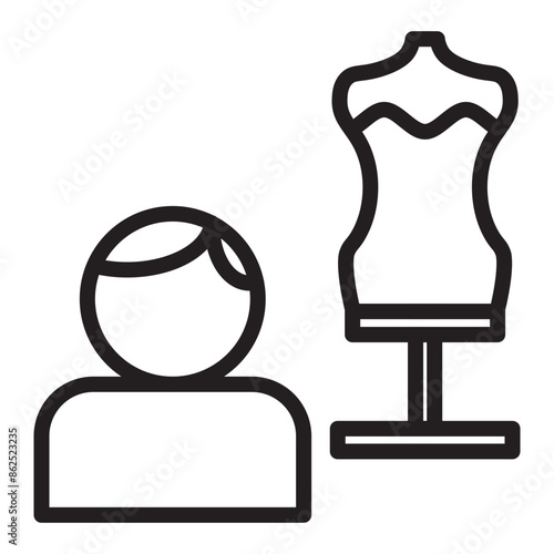 Fashion Designer Line Purple Circle Black