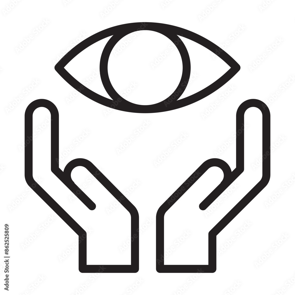Eye Care Vector Line Icon Design Eye Care Vector Line Icon Design