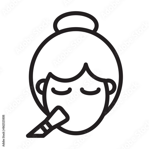 Makeup Tutorials Vector Line Icon Design