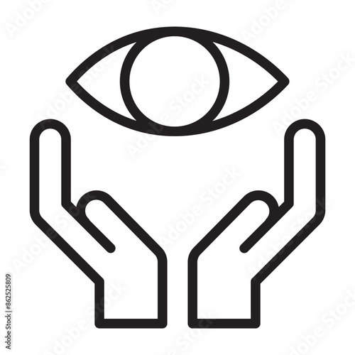 Eye Care Vector Line Icon Design