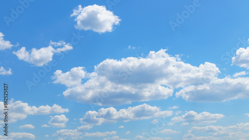 beautiful blue sky with soft white clouds for abstract background