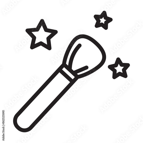 Makeup Application Techniques Vector Line Icon Design