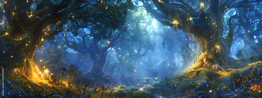 Obraz premium Whimsical Forest Spirits
