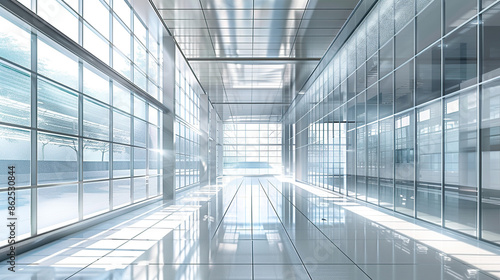 Modern architectural glass facade
