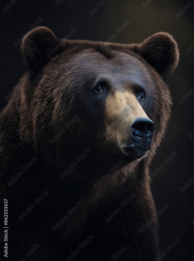 Front view of brown bear