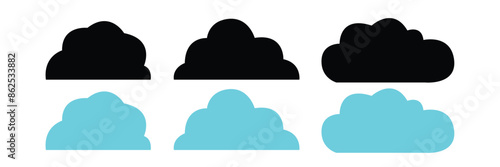 Cloud computing icon. Line, glyph and filled outline colorful version, abstract cloud outline and filled vector sign. Symbol, logo illustration. Different style icons set. Vector graphics in eps 10.